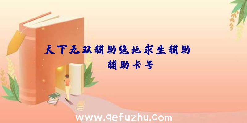 天下无双辅助绝地求生辅助、pubg辅助卡号