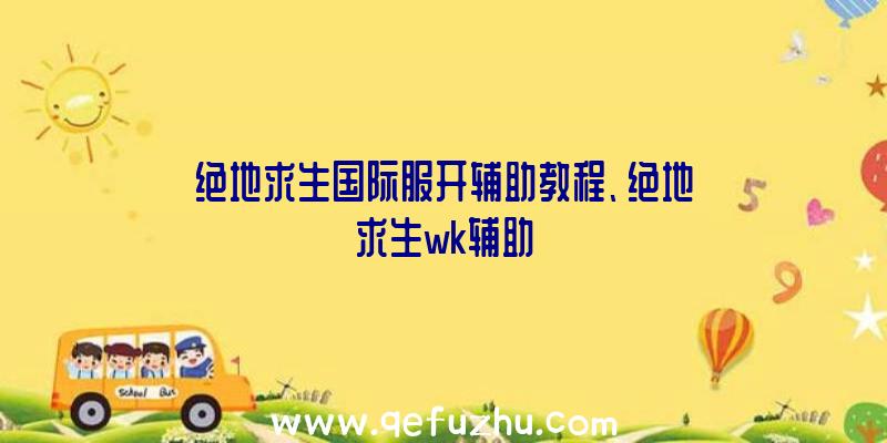 绝地求生国际服开辅助教程、绝地求生wk辅助