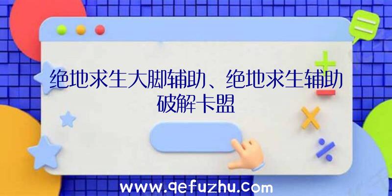 绝地求生大脚辅助、绝地求生辅助破解卡盟