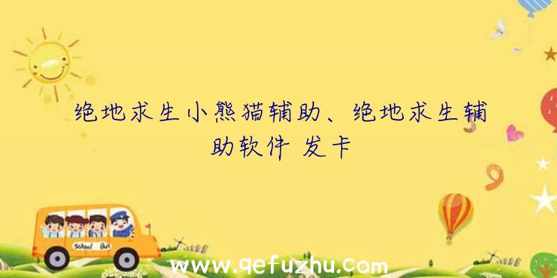 绝地求生小熊猫辅助、绝地求生辅助软件