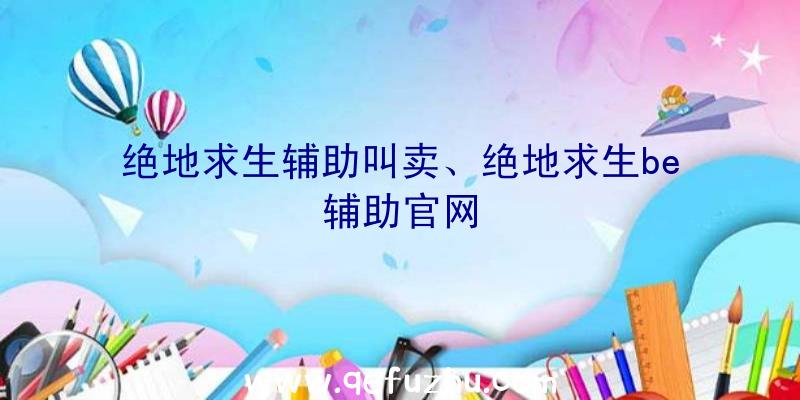 绝地求生辅助叫卖、绝地求生be辅助官网