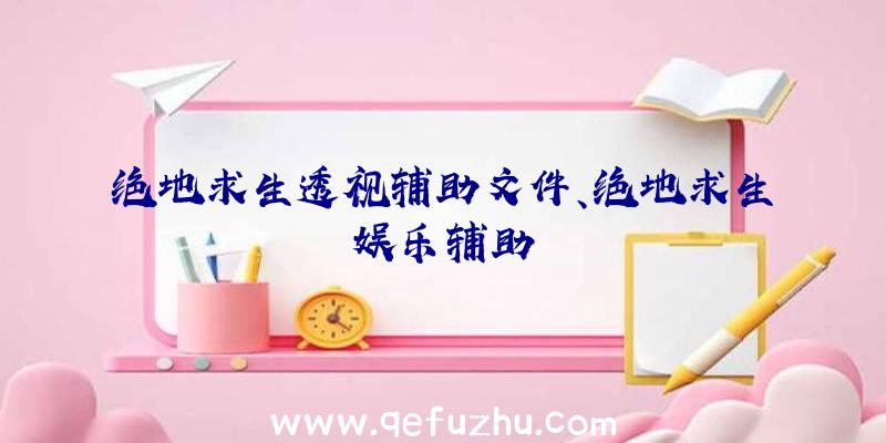 绝地求生透视辅助文件、绝地求生娱乐辅助