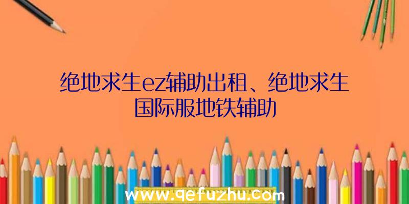 绝地求生ez辅助出租、绝地求生国际服地铁辅助