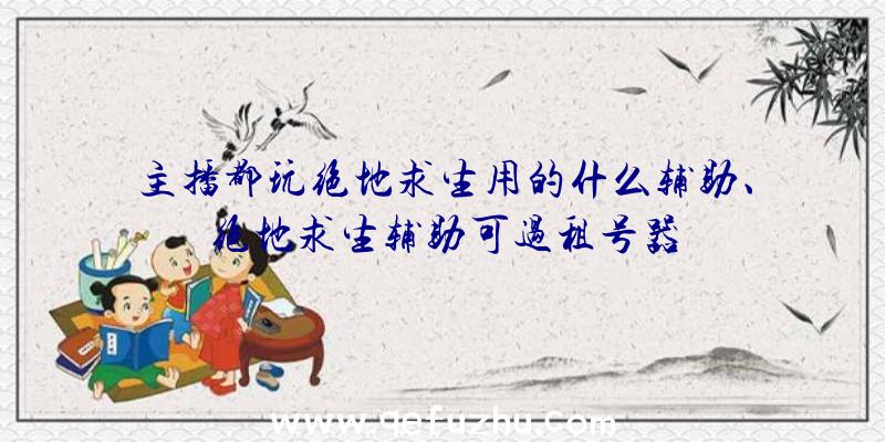 主播都玩绝地求生用的什么辅助、绝地求生辅助可过租号器
