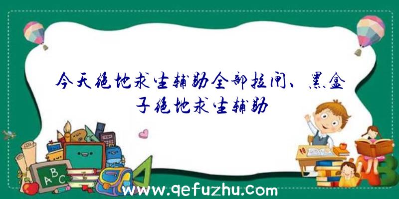 今天绝地求生辅助全部拉闸、黑盒子绝地求生辅助