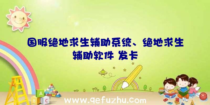 国服绝地求生辅助系统、绝地求生辅助软件