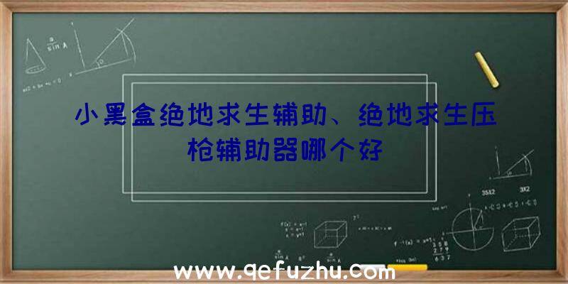 小黑盒绝地求生辅助、绝地求生压枪辅助器哪个好
