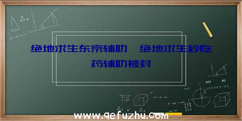绝地求生东京辅助、绝地求生秒吃药辅助被封