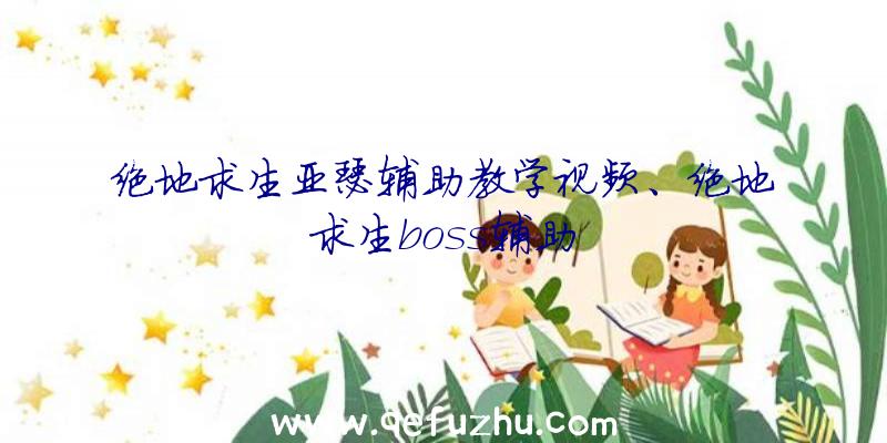 绝地求生亚瑟辅助教学视频、绝地求生boss辅助