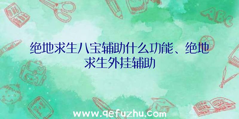 绝地求生八宝辅助什么功能、绝地求生外挂辅助
