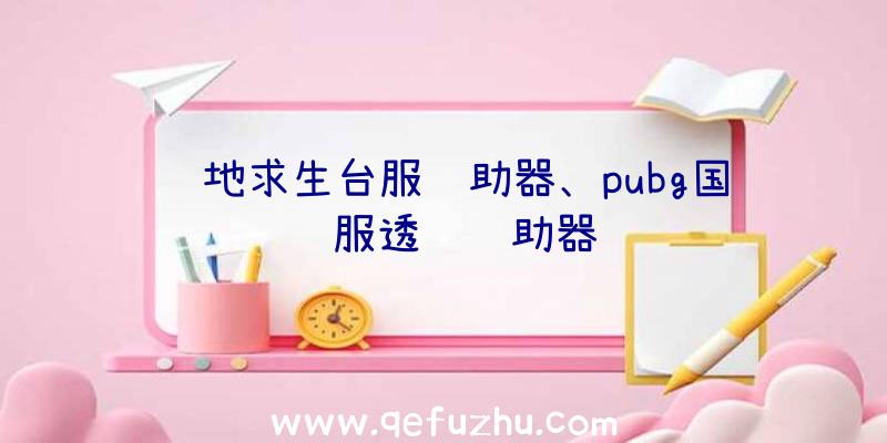 绝地求生台服辅助器、pubg国际服透视辅助器