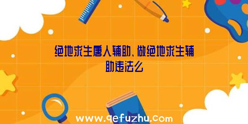 绝地求生唐人辅助、做绝地求生辅助违法么