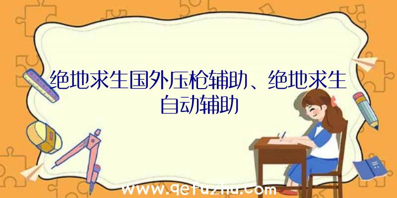 绝地求生国外压枪辅助、绝地求生自动辅助