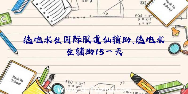 绝地求生国际服道仙辅助、绝地求生辅助15一天