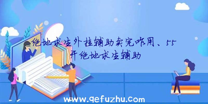 绝地求生外挂辅助卖完咋用、55开绝地求生辅助