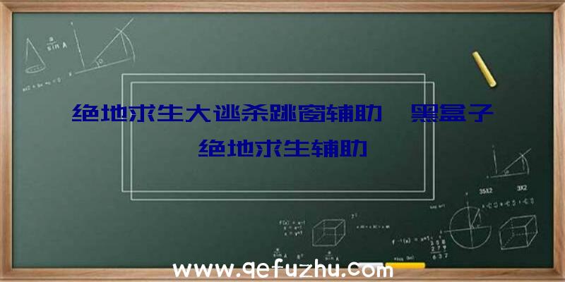 绝地求生大逃杀跳窗辅助、黑盒子绝地求生辅助