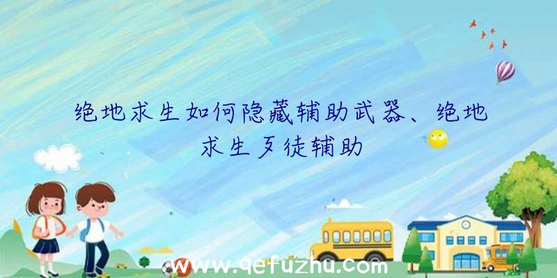 绝地求生如何隐藏辅助武器、绝地求生歹徒辅助