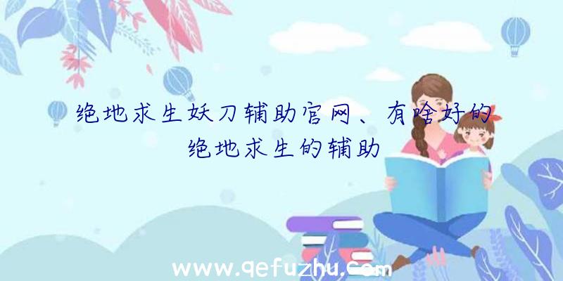 绝地求生妖刀辅助官网、有啥好的绝地求生的辅助
