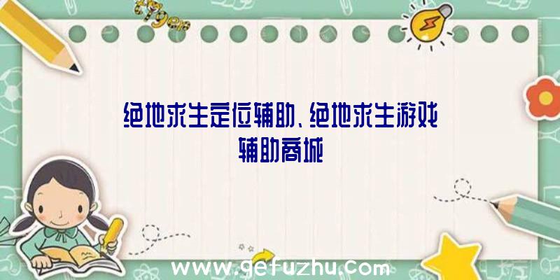 绝地求生定位辅助、绝地求生游戏辅助商城