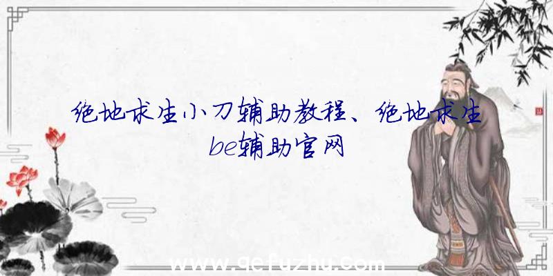 绝地求生小刀辅助教程、绝地求生be辅助官网