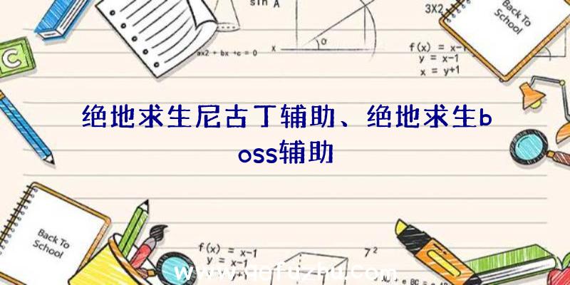 绝地求生尼古丁辅助、绝地求生boss辅助