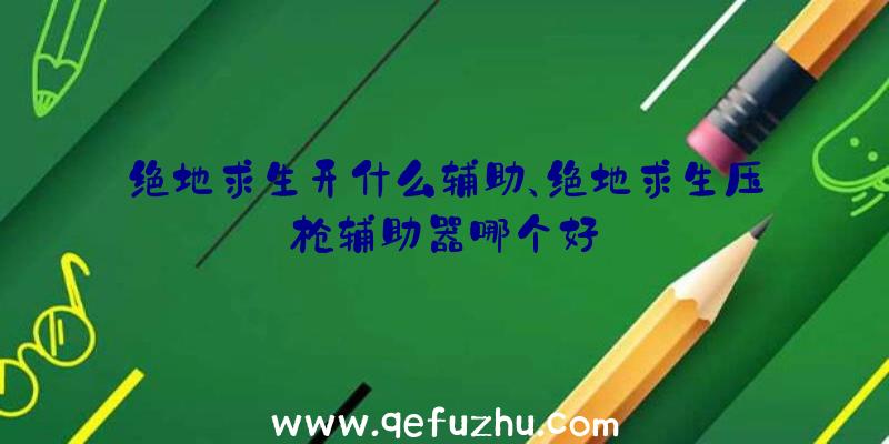 绝地求生开什么辅助、绝地求生压枪辅助器哪个好