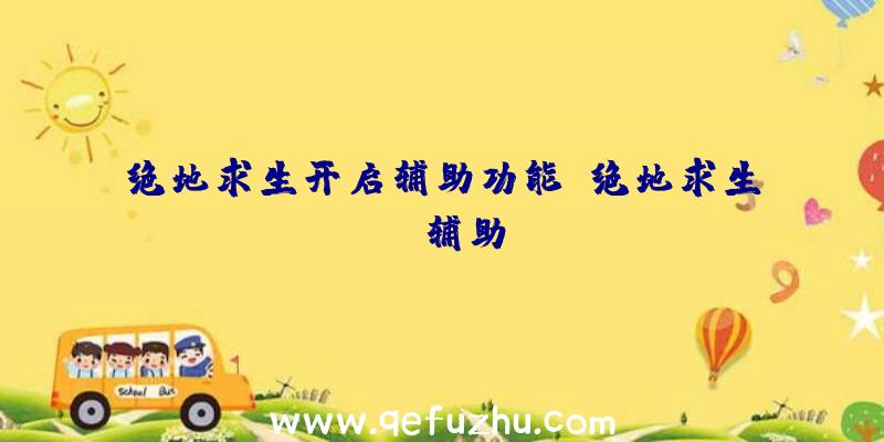 绝地求生开启辅助功能、绝地求生wk辅助