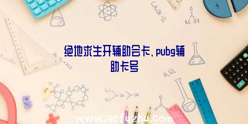 绝地求生开辅助会卡、pubg辅助卡号