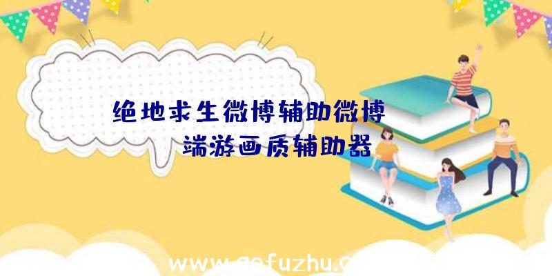 绝地求生微博辅助微博、pubg端游画质辅助器