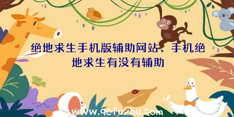 绝地求生手机版辅助网站、手机绝地求生有没有辅助
