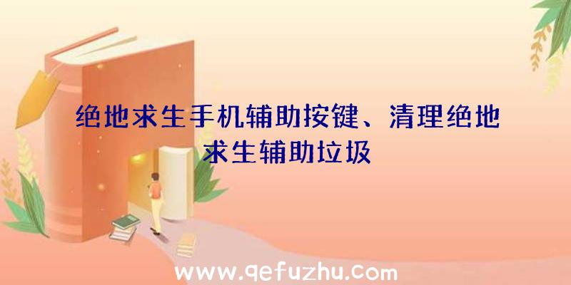 绝地求生手机辅助按键、清理绝地求生辅助垃圾