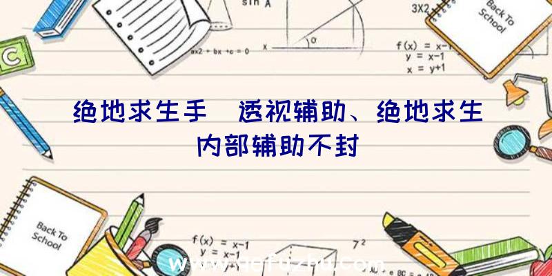 绝地求生手機透视辅助、绝地求生内部辅助不封