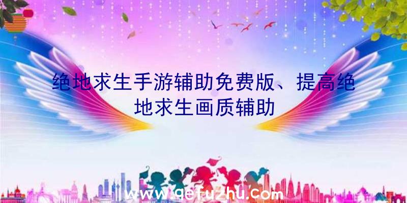 绝地求生手游辅助免费版、提高绝地求生画质辅助