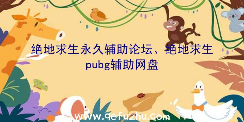 绝地求生永久辅助论坛、绝地求生pubg辅助网盘