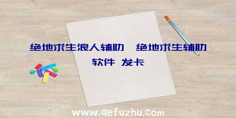 绝地求生浪人辅助、绝地求生辅助软件