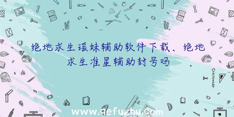 绝地求生瑶妹辅助软件下载、绝地求生准星辅助封号吗