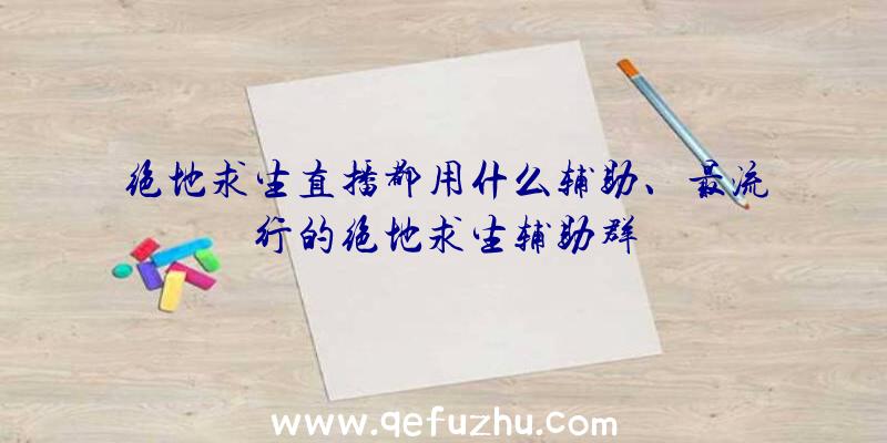 绝地求生直播都用什么辅助、最流行的绝地求生辅助群