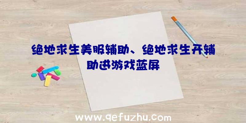 绝地求生美服辅助、绝地求生开辅助进游戏蓝屏