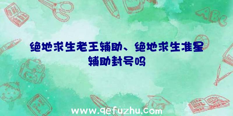 绝地求生老王辅助、绝地求生准星辅助封号吗