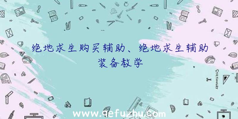 绝地求生购买辅助、绝地求生辅助装备教学