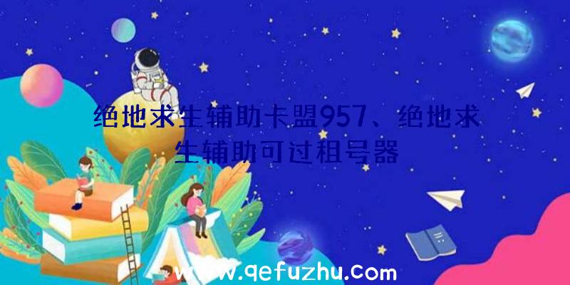 绝地求生辅助卡盟957、绝地求生辅助可过租号器