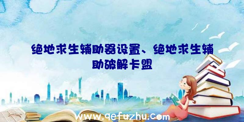 绝地求生辅助器设置、绝地求生辅助破解卡盟