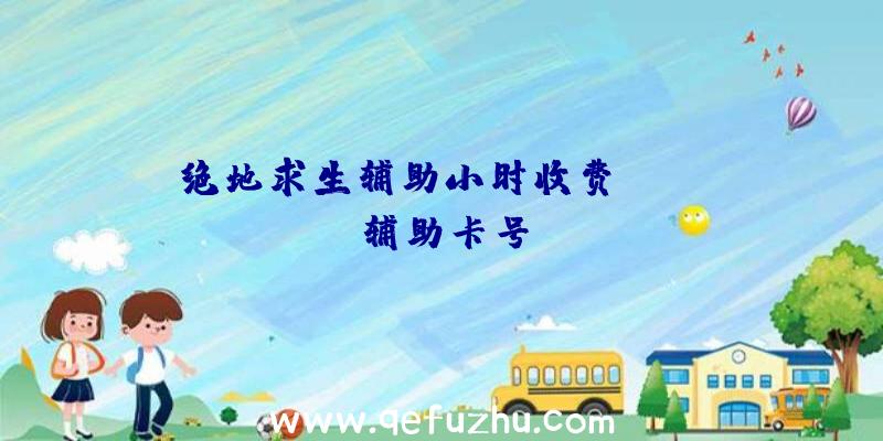 绝地求生辅助小时收费、pubg辅助卡号