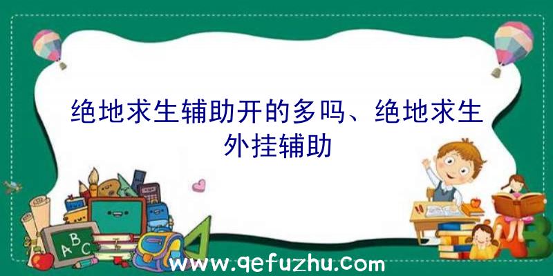 绝地求生辅助开的多吗、绝地求生外挂辅助