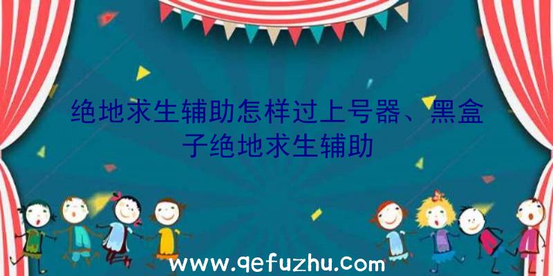 绝地求生辅助怎样过上号器、黑盒子绝地求生辅助