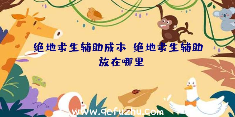 绝地求生辅助成本、绝地求生辅助