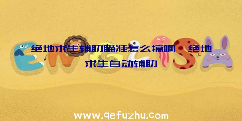 绝地求生辅助瞄准怎么搞啊、绝地求生自动辅助