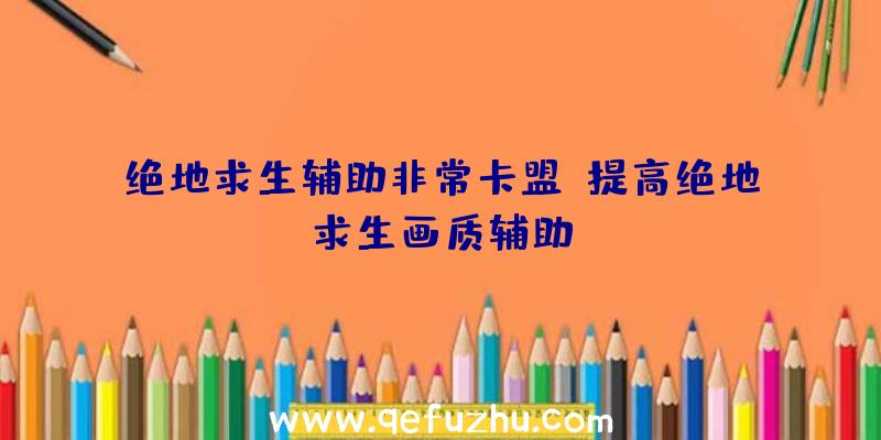 绝地求生辅助非常卡盟、提高绝地求生画质辅助