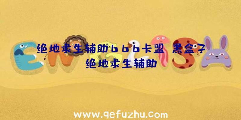 绝地求生辅助666卡盟、黑盒子绝地求生辅助
