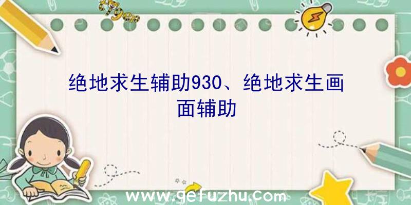 绝地求生辅助930、绝地求生画面辅助